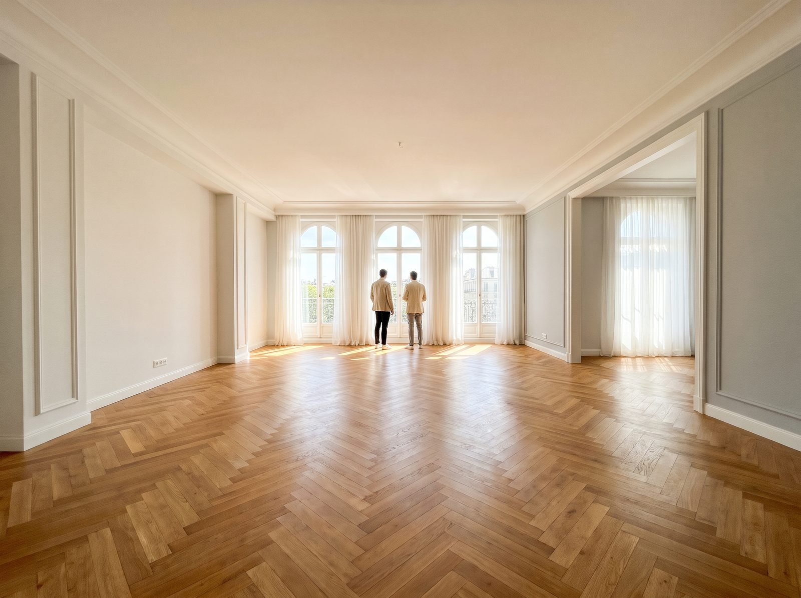 La visite d’un appartement lumineux